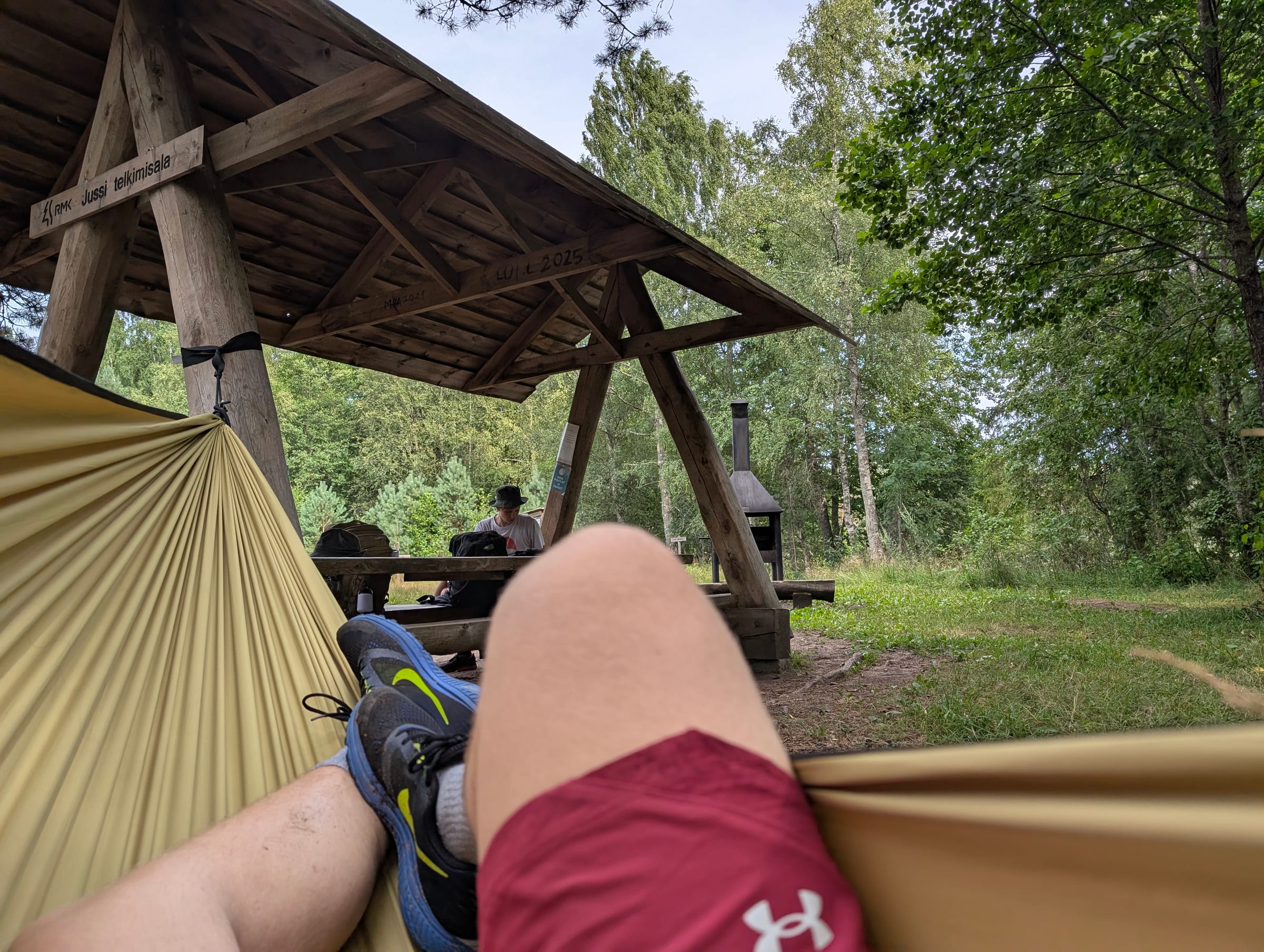 Hammock break at the lakeside shelter