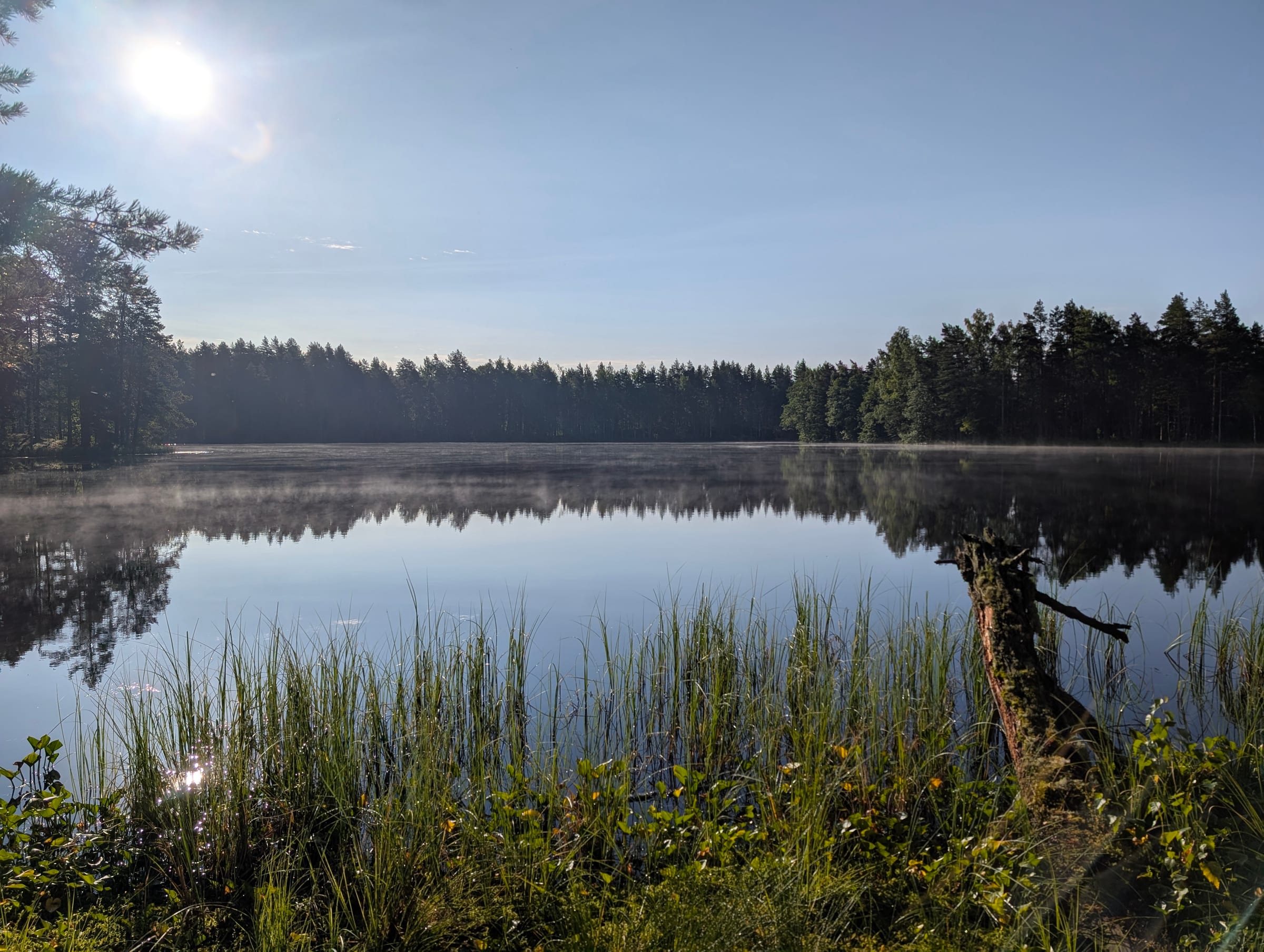 Sunrise over the lake